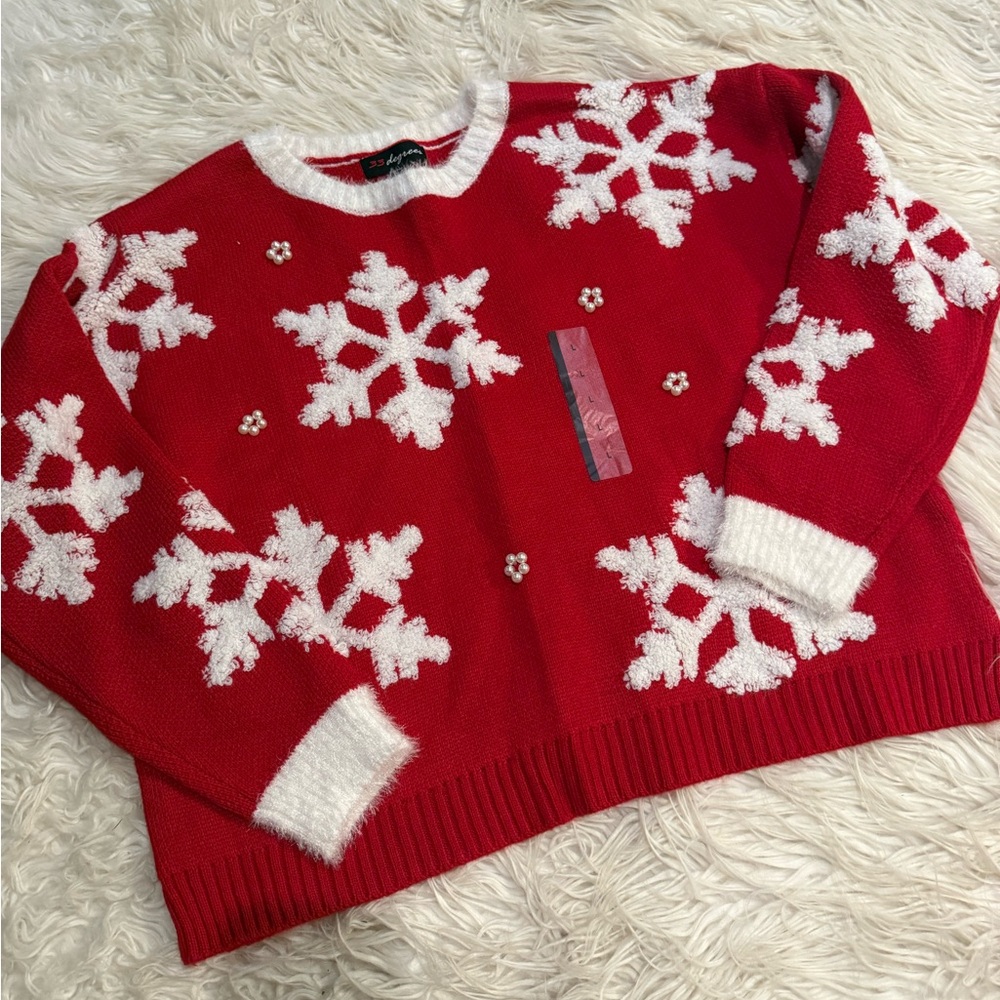 Women’s Red Snowflake Sweater (X4)
